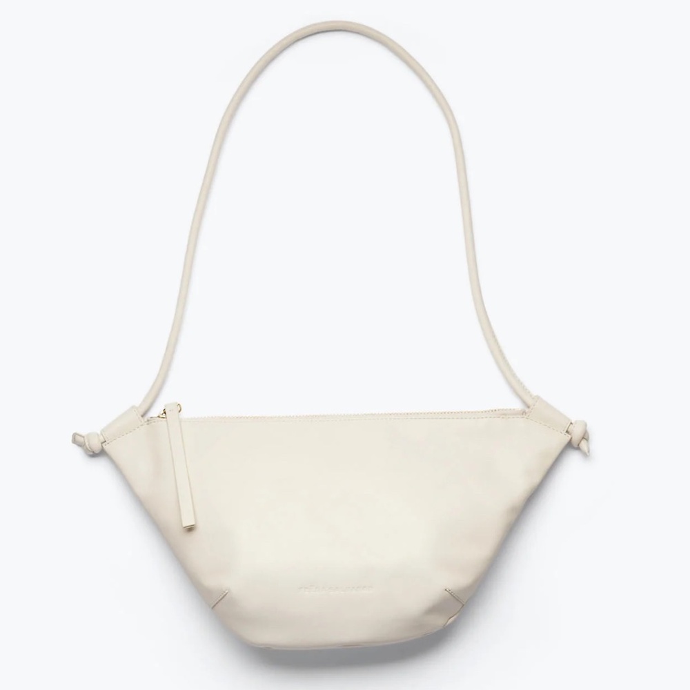 Freda Salvador Elodie Crescent Bag in bone nappa - NWOT